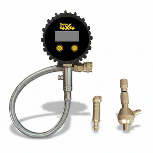 Sherpa 4x4 'BIG V4' Air Compressor (400 L/min) & Digital Tyre Deflator Bundle