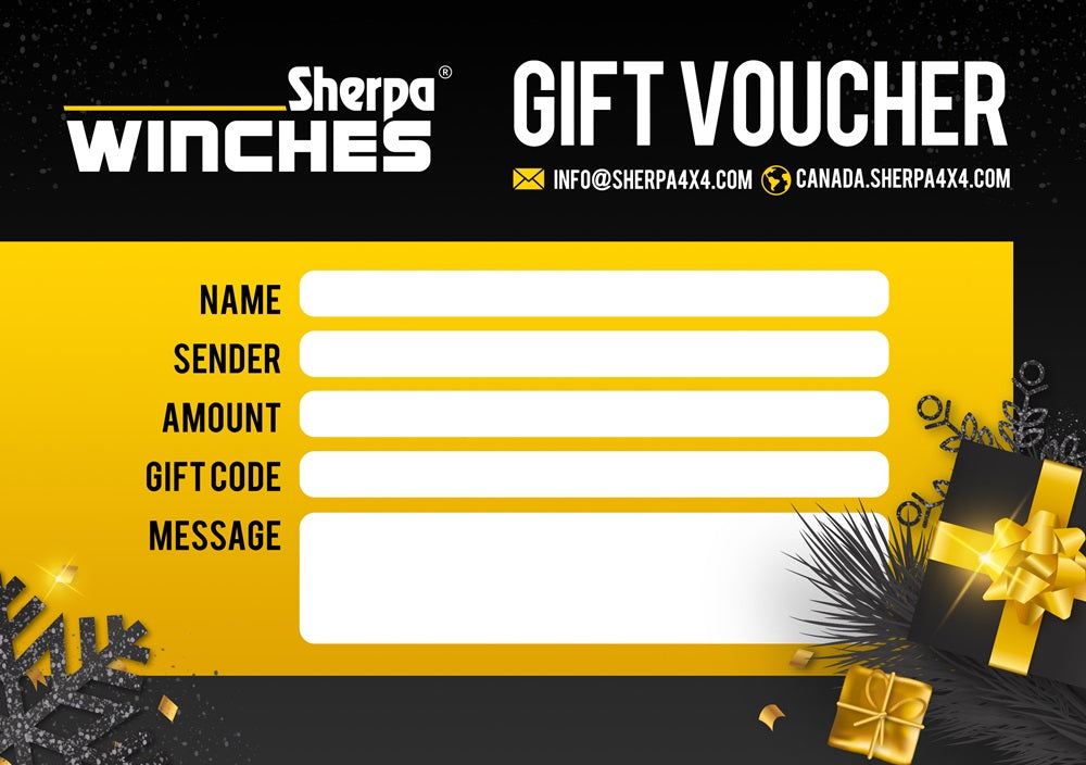 Sherpa Winches Gift Cards Canada