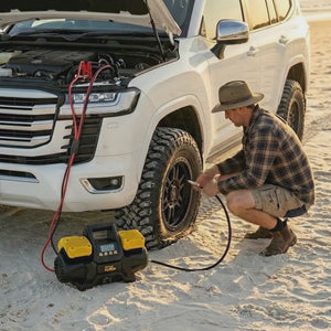Sherpa 4x4 'BIG V4' Air Compressor (400 L/min) & Digital Tyre Deflator Bundle